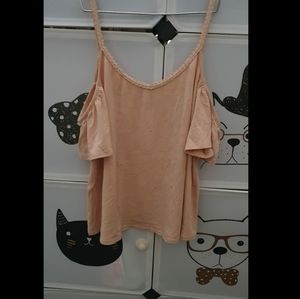Mango cold shoulder top